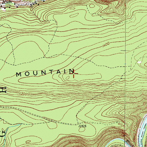 Topographic Map of Penn Haven Mountain, PA