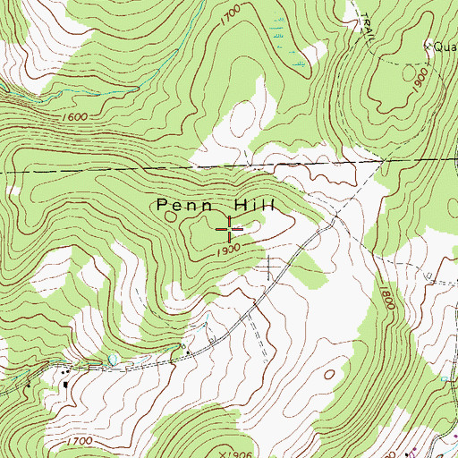 Topographic Map of Penn Hill, PA