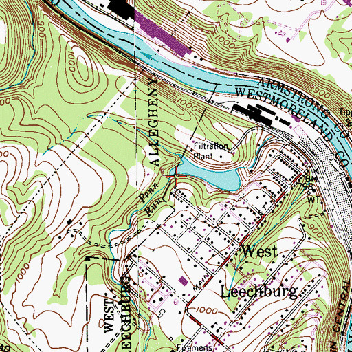 Topographic Map of Penn Run, PA