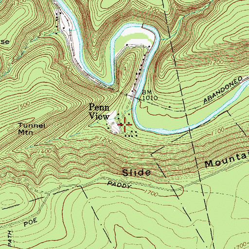 Topographic Map of Penn View, PA