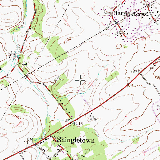 Topographic Map of Penns Valley, PA