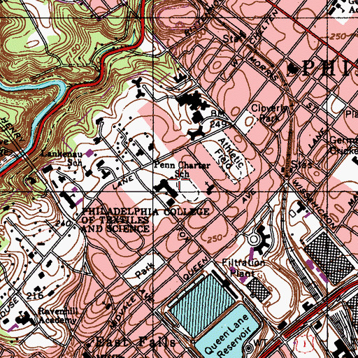 Topographic Map of Pennsylvania Charter School, PA