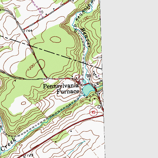 Topographic Map of Pennsylvania Furnace, PA
