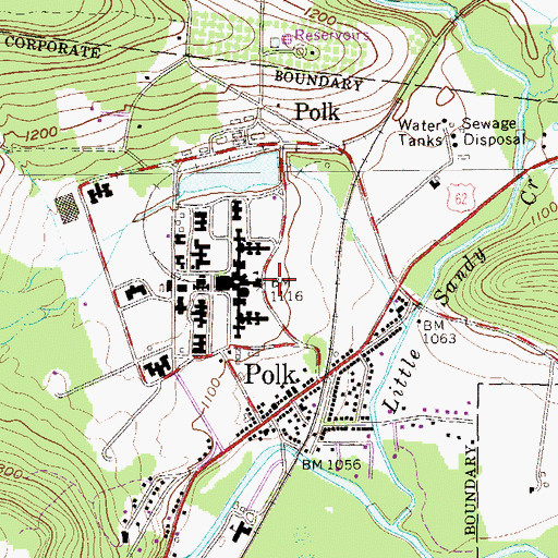 Topographic Map of Pennsylvania State Hospital and School, PA