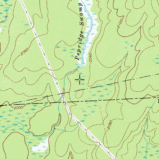 Topographic Map of Pepridge Swamp, PA