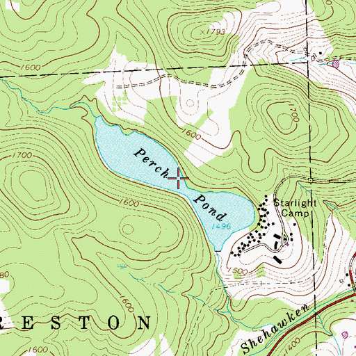Topographic Map of Perch Pond, PA