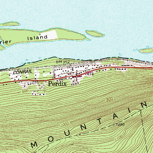 Topographic Map of Perdix, PA