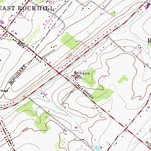 Topographic Map of Perkasie / Perkasie Mennonite Cemetery, PA