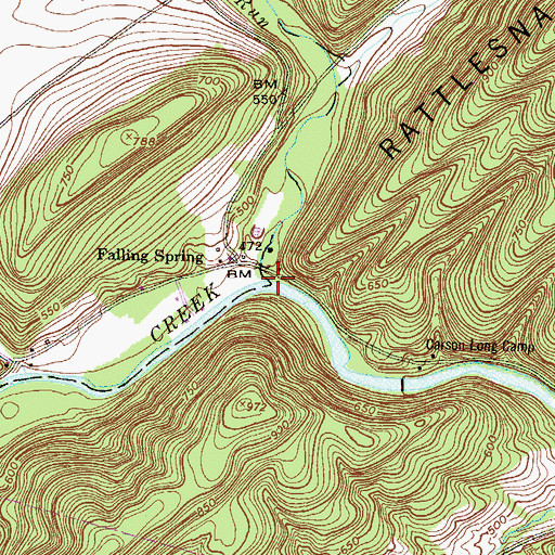Topographic Map of Perry Furnace Run, PA