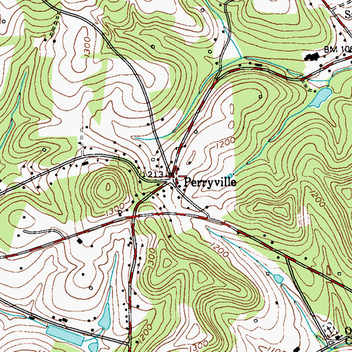 Topographic Map of Perryville, PA