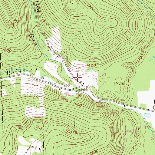 Topographic Map of Peterson Hollow, PA