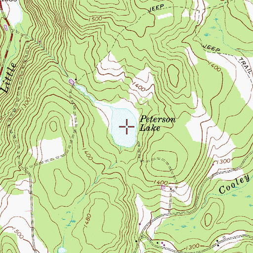 Topographic Map of Peterson Lake, PA