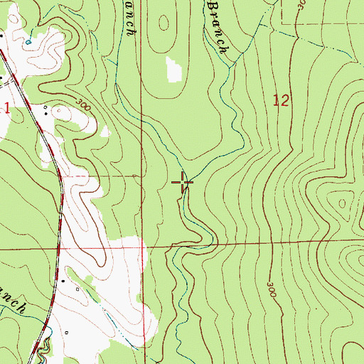 Topographic Map of Flat Branch, AL