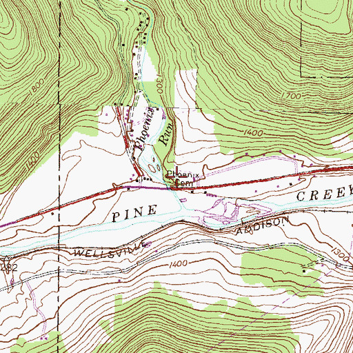 Topographic Map of Phoenix Cemetery, PA