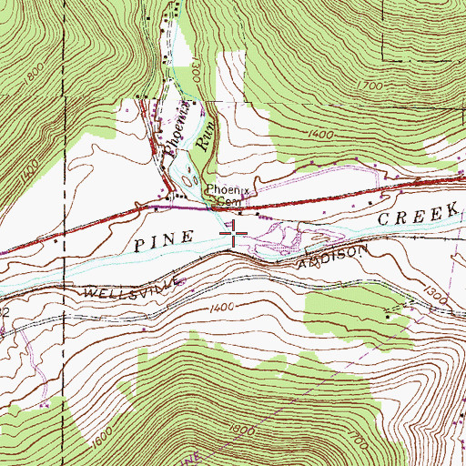 Topographic Map of Phoenix Run, PA