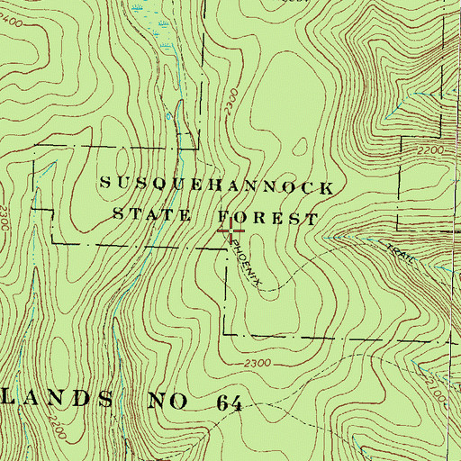 Topographic Map of Phoenix Trail, PA