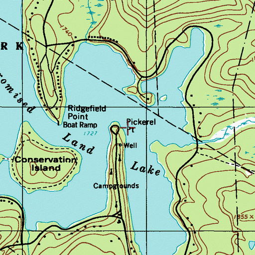 Topographic Map of Pickerel Point, PA