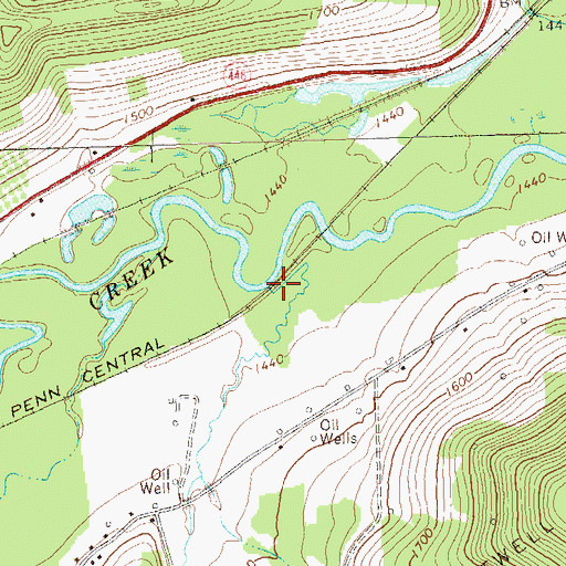 Topographic Map of Pierce Brook, PA