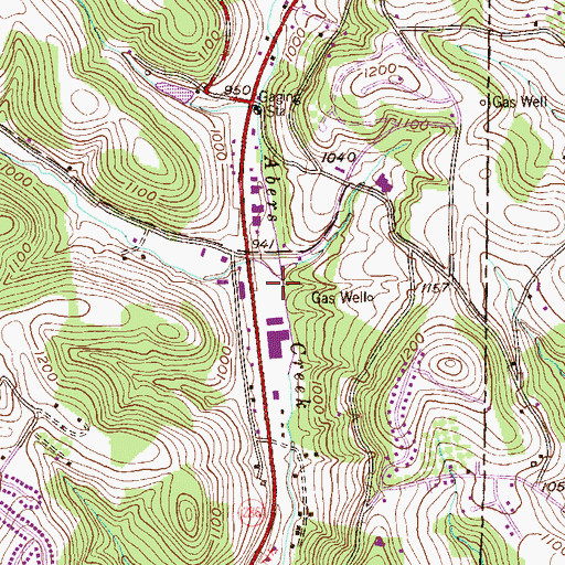 Topographic Map of Piersons Run, PA
