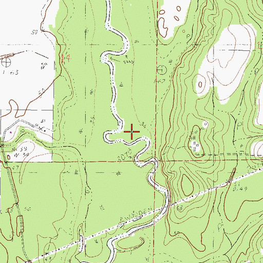 Topographic Map of Flat Creek, AL