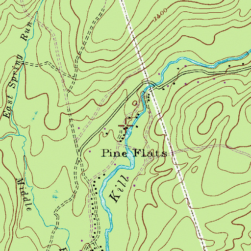 Topographic Map of Pine Flats, PA