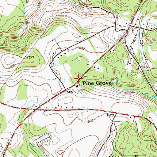 Topographic Map of Pine Grove, PA