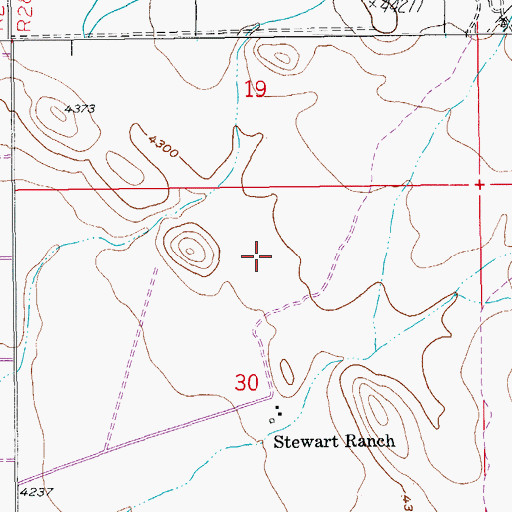 Topographic Map of Stewart Ranch, AZ