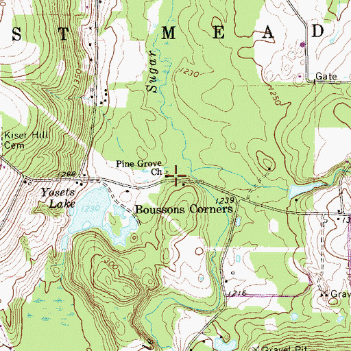 Topographic Map of Pine Grove Church, PA