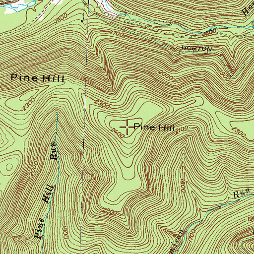 Topographic Map of Pine Hill, PA