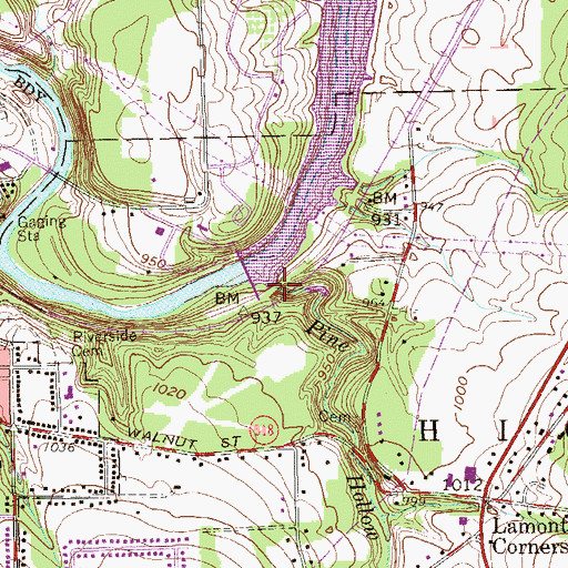 Topographic Map of Pine Hollow Run, PA