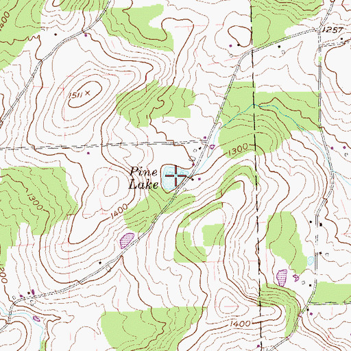 Topographic Map of Pine Lake, PA