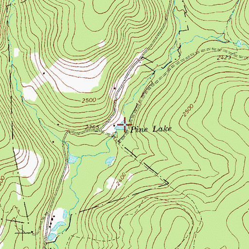 Topographic Map of Pine Lake, PA