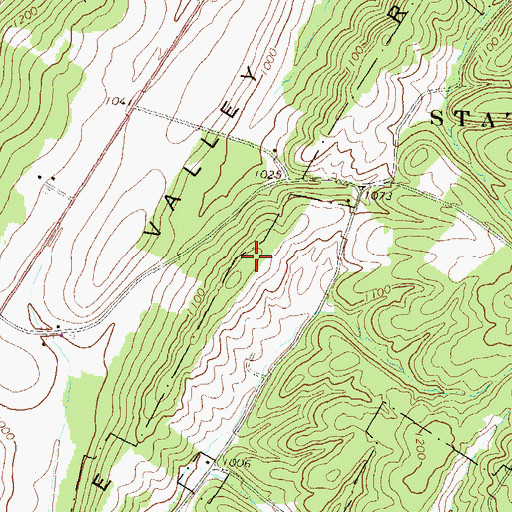 Topographic Map of Pine Ridge, PA