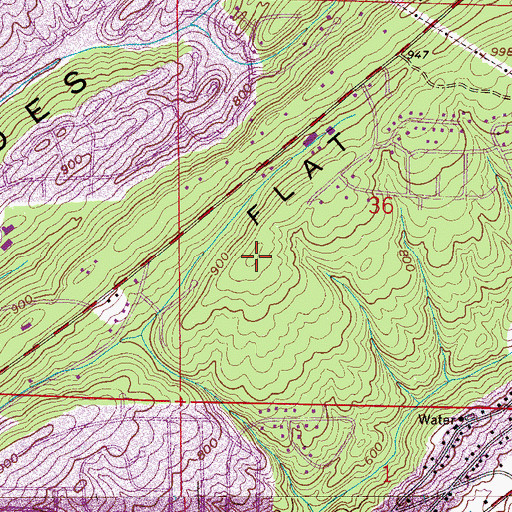Topographic Map of Flat Ridge, AL
