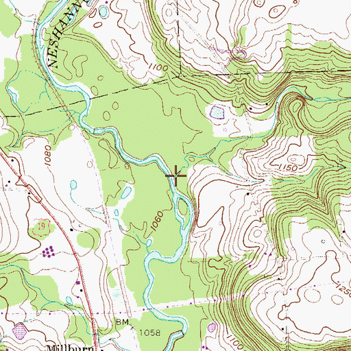 Topographic Map of Pine Run, PA