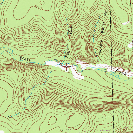 Topographic Map of Pine Run, PA