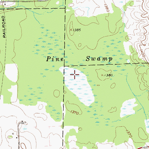 Topographic Map of Pine Swamp, PA