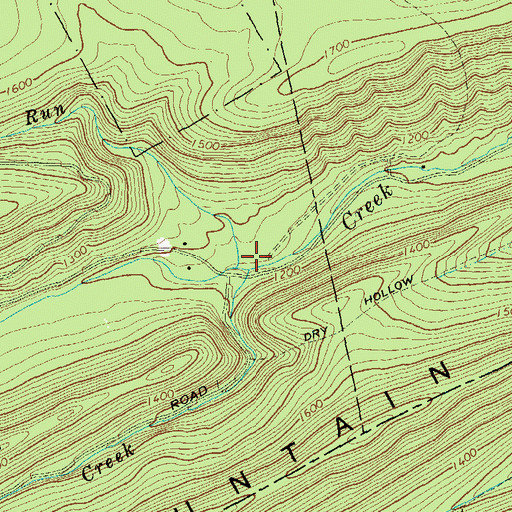 Topographic Map of Pine Swamp Run, PA