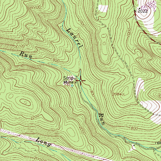Topographic Map of Piney Run, PA