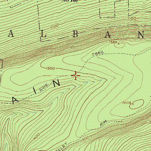 Topographic Map of Pinnacle Trail, PA