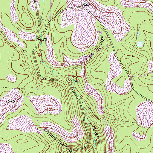 Topographic Map of Pitch Pine Hollow, PA