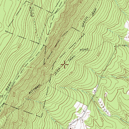 Topographic Map of Pittman Trail, PA