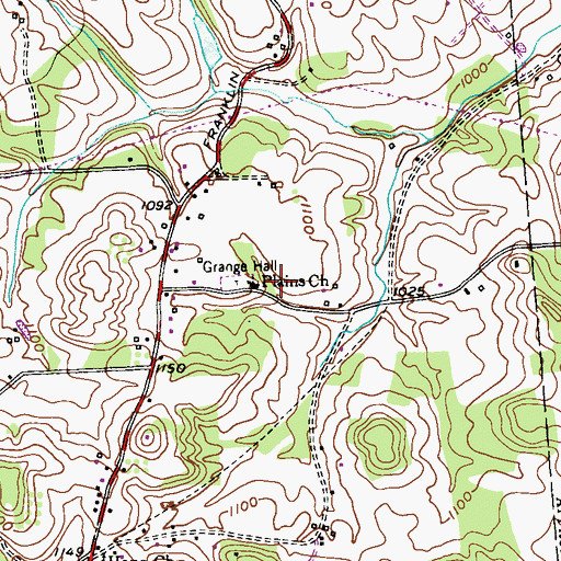 Topographic Map of Plains Church, PA