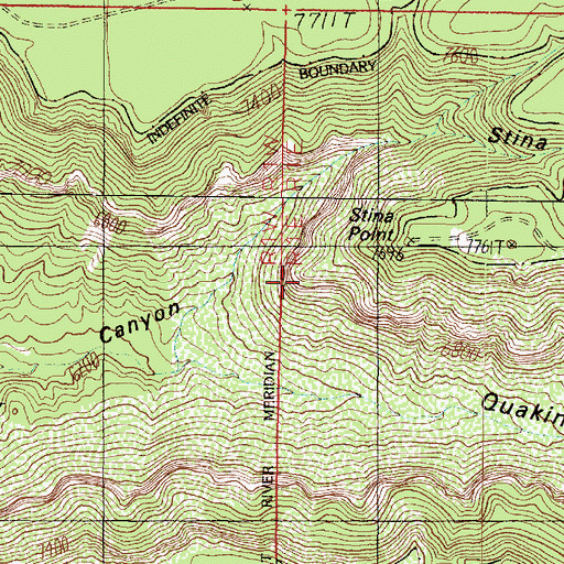 Topographic Map of Stina Point, AZ