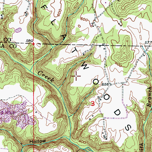 Topographic Map of Flatwoods, AL