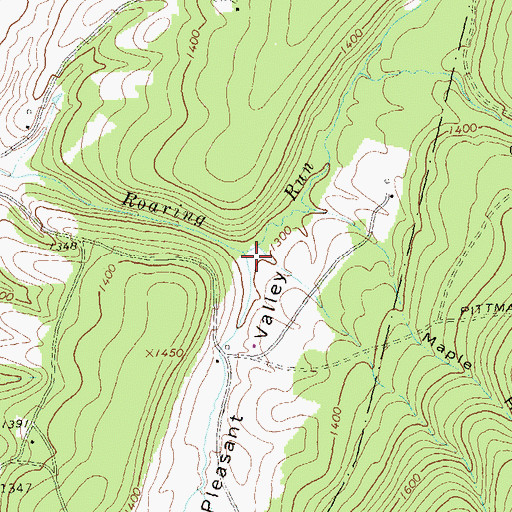 Topographic Map of Pleasant Valley, PA
