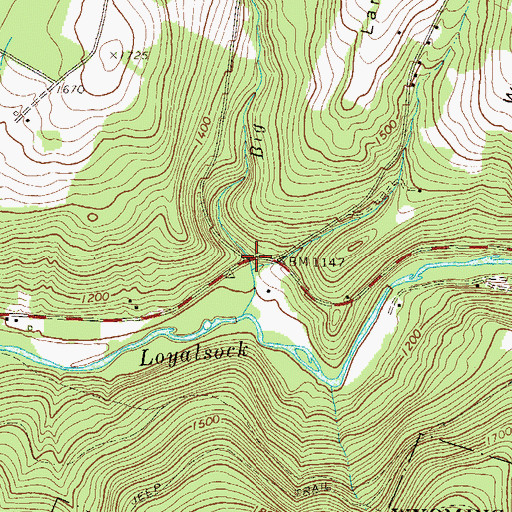 Topographic Map of Pleasant Valley, PA