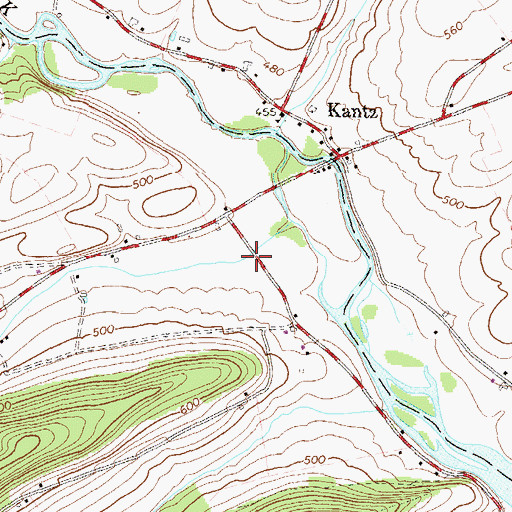 Topographic Map of Pleasant Valley, PA