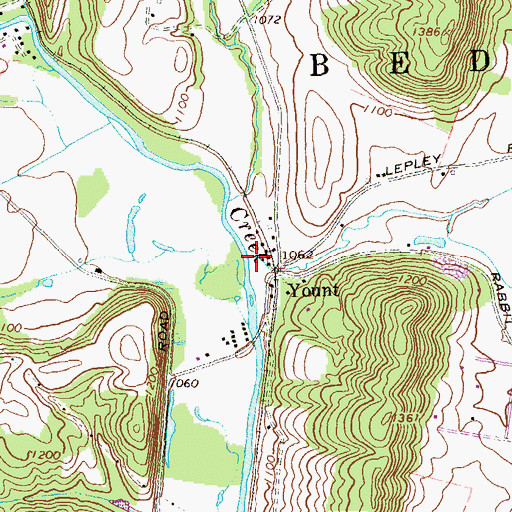 Topographic Map of Pleasant Valley Run, PA