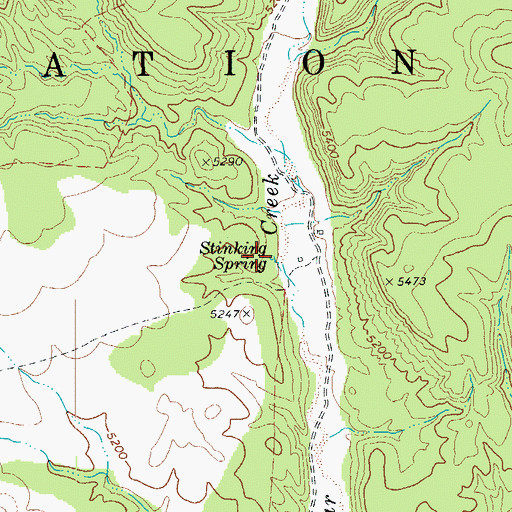 Topographic Map of Stinking Spring, AZ